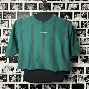 Adidas vintage green crop top size extra large